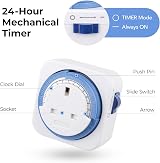 HBN Mechanical Timer Plug Socket 24 Hour 13A 3120W UK Plug Pack of 3 view 5