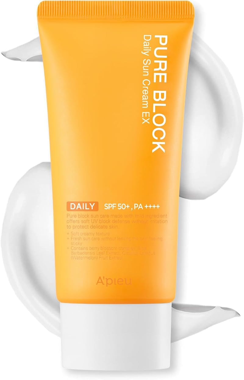 Apieu Pure Block Natural Sun Cream SPF45 PA+++ Face Body Sunscreen