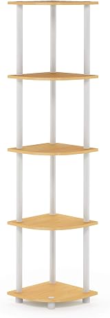 Furinno Turn-N-Tube Corner Shelf 5-Tier Beech Open Storage 29.5x146.6x29.5 cm view 8