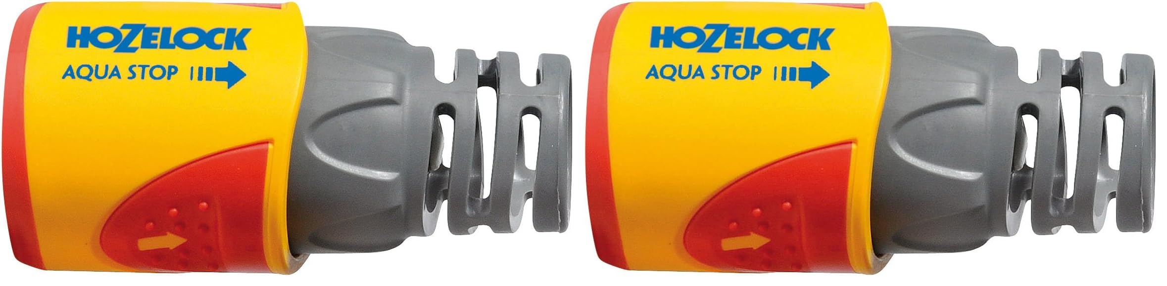 HOZELOCK - Aquastop Hose Connector Plus ø 12.5mm - 15mm (1/2"- 5/8") Soft Touch: Aquastop, Watertight, Non-Slip, Flexible, Long Tip Prevents Twisting, Swelling and Leaks [2055P0000] (Pack of 2) — image 1
