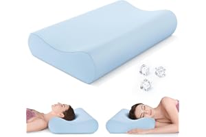 AM AEROMAX 32" King Size Contour Memory Foam Pillow, Cervical Pillow for Neck Pain Relief, Neck Orthopedic Sleeping Pillows for Side, Back and Stomach Sleepers