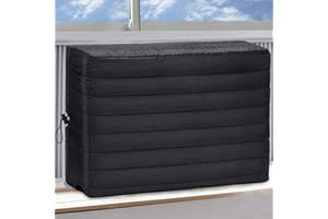 Brivic Indoor Air Conditioner Cover AC Cover for Inside Window Unit 21 x15 x 3.5 inches(L x H x D),Black