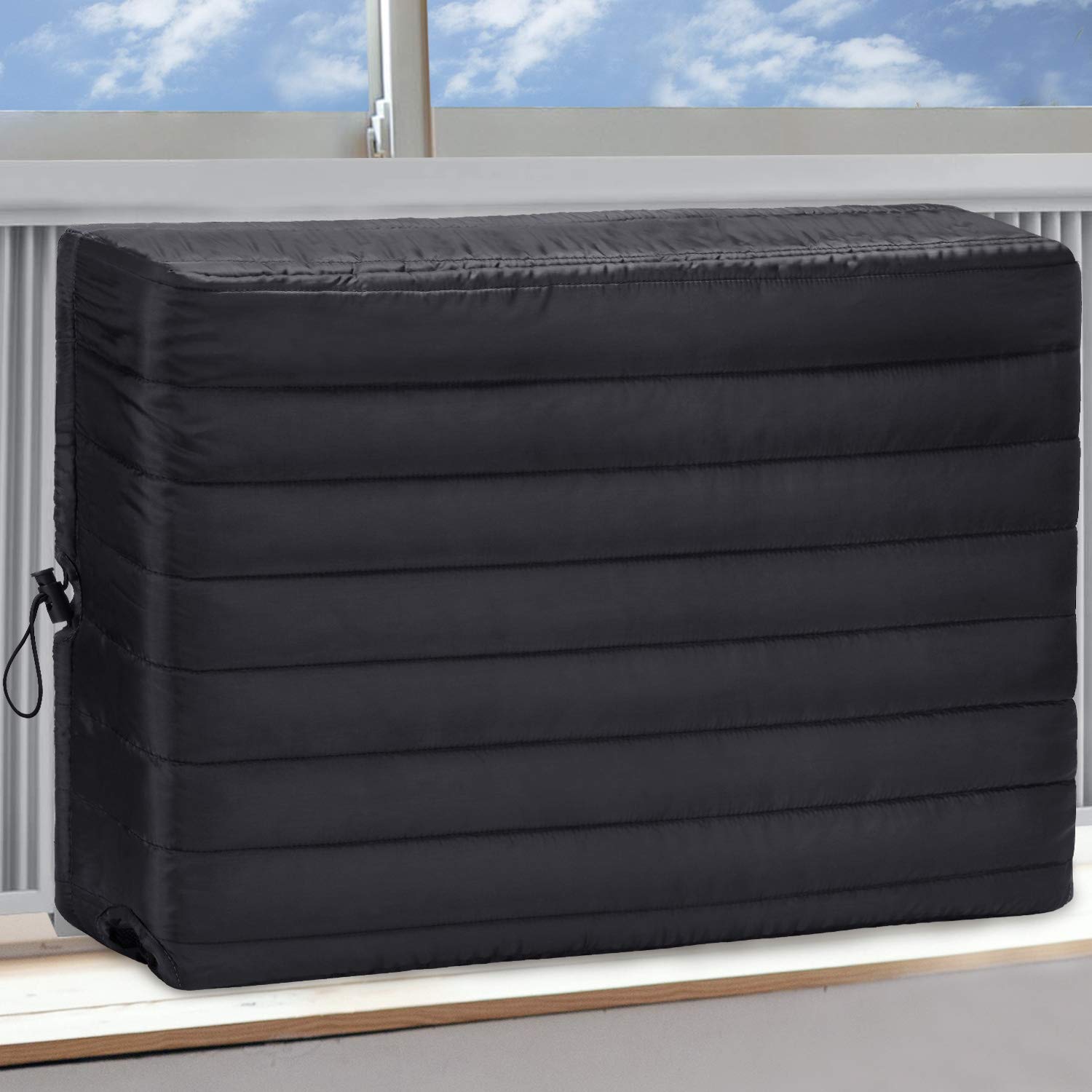 Photo 1 of Brivic Indoor AC Cover for Air Conditioner Cover Inside Window Unit 28 x 20 x 3.5 inches(L x H x D),Black