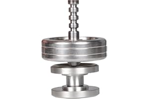 Ipoouer 2 in 1 Metal Spinning Top Fidget Spinner for Adults Kids Precision Toys Gyroscope Gift Stainless Steel Ceramic Bead (Silver)