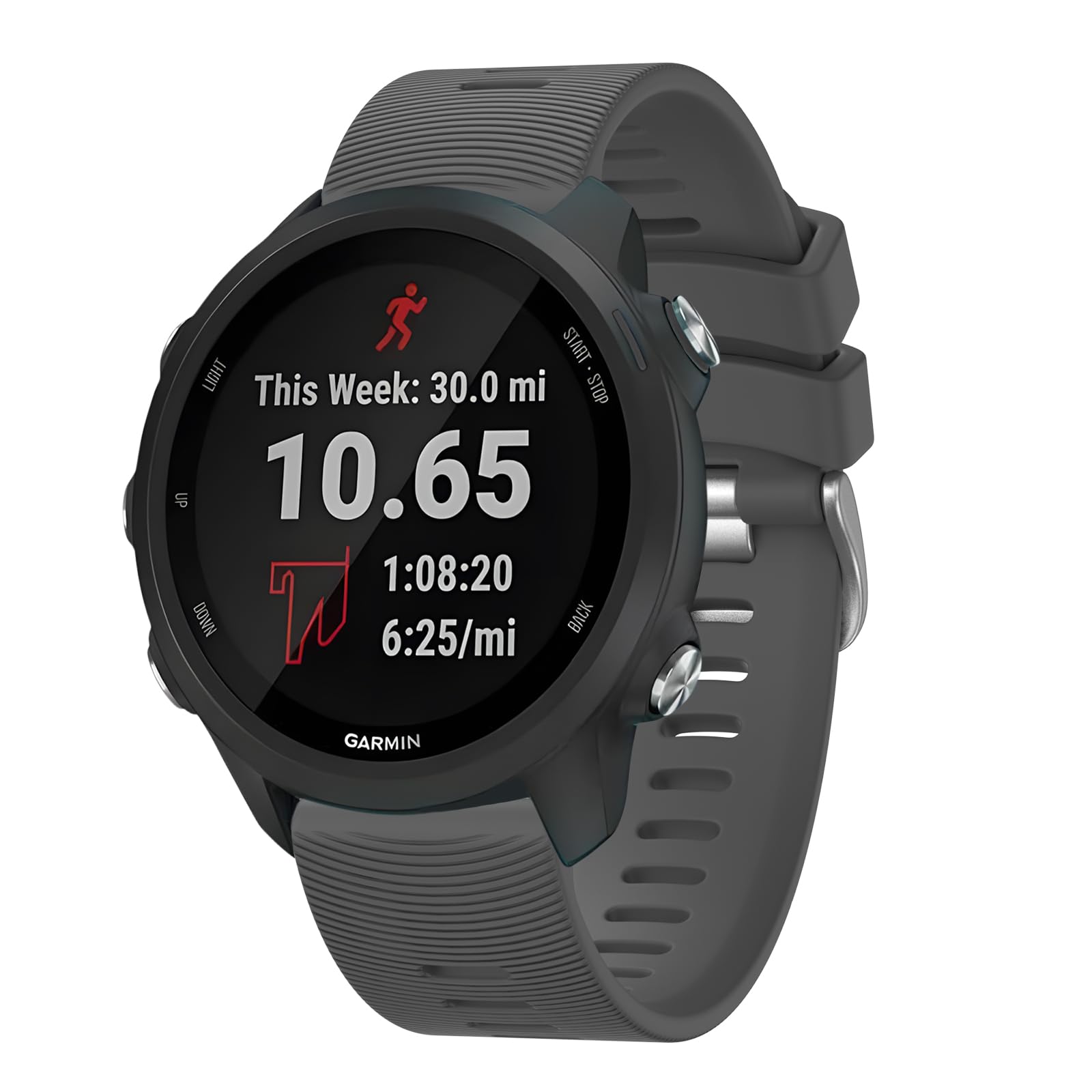 Strap for Garmin Forerunner 245 645, 20mm Width Replacement Silicone Watch Bands for Garmin Forerunner 55/158/245 Music/645 Music