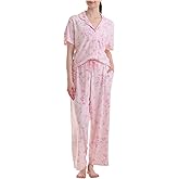 Karen Neuburger womens Plus Size Blossom Short Sleeve Printed Girlfriend Pj Set