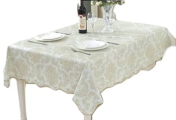 Amazon テーブルクロス ビニール 撥水 おしゃれ 長方形 エレガンス 花