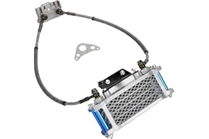 YLQYYH Refit Pit Dirt Bike Oil Cooler Cooling Radiator Engine Kit Universal For 70 110 125 140cc Motorcycle ATV Go Kart