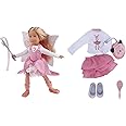 Kruselings 9” Poseable Dolls – Vera Deluxe Fairy Doll Set – Includes Magical Outfit, Ribbon Wand, Everyday Outfit, Accessories, and Hairbrush – Made in Germany