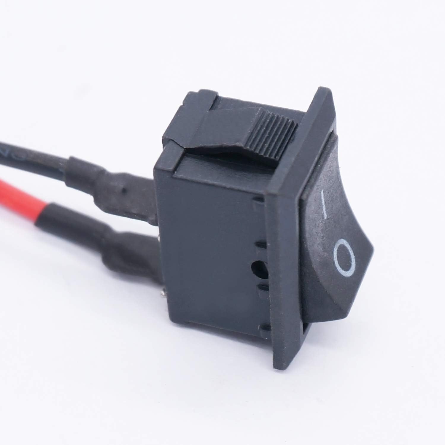Taiss/10Pcs Rocker Switch ON/Off 2Pin Latching Square SPST Toggle Switch Snap with Wires KCD1-X-F, Black - Image 4
