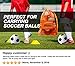 Extra Large Heavy Duty Soccer Ball Mesh Bag for Sports, Beach and Swimming Gears. Adjustable Shoulder Strap Made to Fit Adults and Kids. Secure Side Pocket for your Personal Item. 40x30 IN, Orange