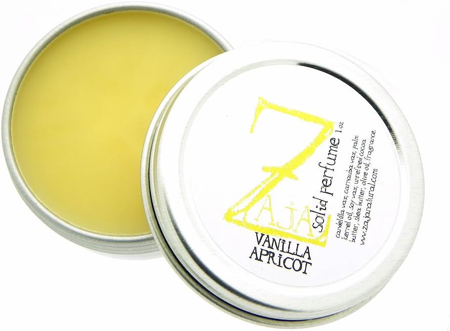 Vanilla Apricot Solid Perfume by ZAJA NaturalFresh, Fruity Fragrance consisting of Jackfruit, Apricot, and Tropical Papaya and Ends with Notes of Sweet, Sugary Vanilla