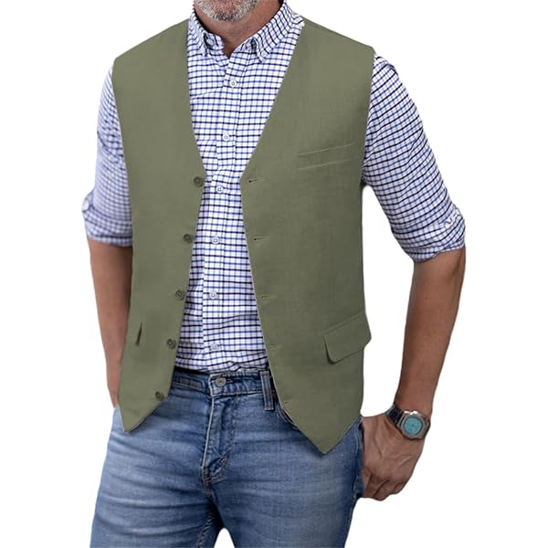 Multi Pocket Vest Summer Male Casual Mens Waistcoat Photography Vests 68-in Vests & Waistcoats...