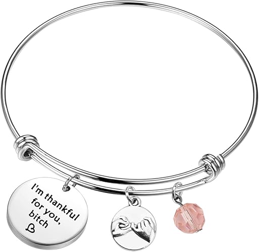 Amazon Com Lywjyb Birdgot Thankful For You Bitch Bg Thankful For You Bitch Bg Jewelry