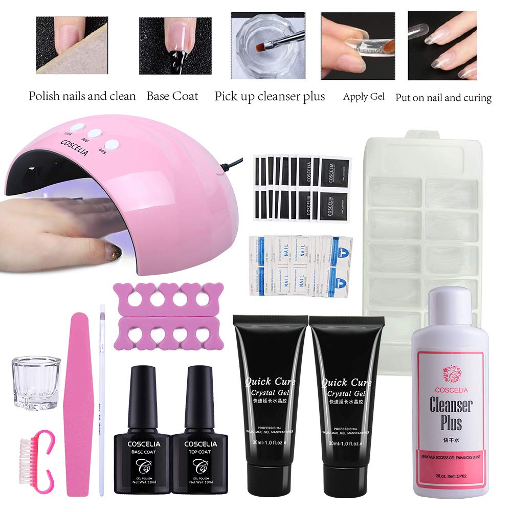 Amazon Com Coscelia Uv Gel Nail Polish Starter Kit 24w Pink Led Amazon Com Coscelia Uv Gel Nail Polish Starter Kit 24w Pink Led