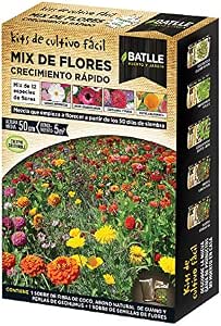 Huerto Urbano - Mix de flores Crecimiento rápido - Batlle: Amazon ...