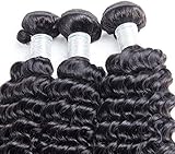 Flying Beauty Deep Curl Deep Wave Brown Brazilian 100% Remy Human Hair extensions 20 Inches, 100g (#2)