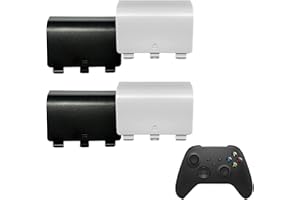 4 Pack Battery Back Cover for Xbox Series X Controller, Battery Cover Door Compatible with Xbox Series S Controller, Battery 