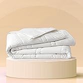 Baloo Weighted Comforter for Adults 15 lb Full/Queen (Pebble White, 90"x90") | Cool & 100% Cotton | Glass Microbead Fill