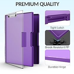 Sooez Clipboard with Storage, Cleaview Clip Boards