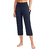 G Gradual Capri Pants for Women High Waist Workout Yoga Pants with Pockets Tummy Control Leggings Crop Straight