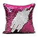 Fengheshun Pillowcase Reversible Sequin Pillow Covers That Changes Color,Throw Pillow Cases for Children 40 x 40 cm (Rose+Silver)
