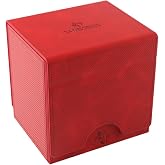 Gamegenic Sidekick Pro 100+ XL Convertible - Premium Deck Box with Secure Card Storage, UV Protected Slide Card Case, Display Top Card, Extra Token Drawer, Magnetic Closure, Red Color, Made