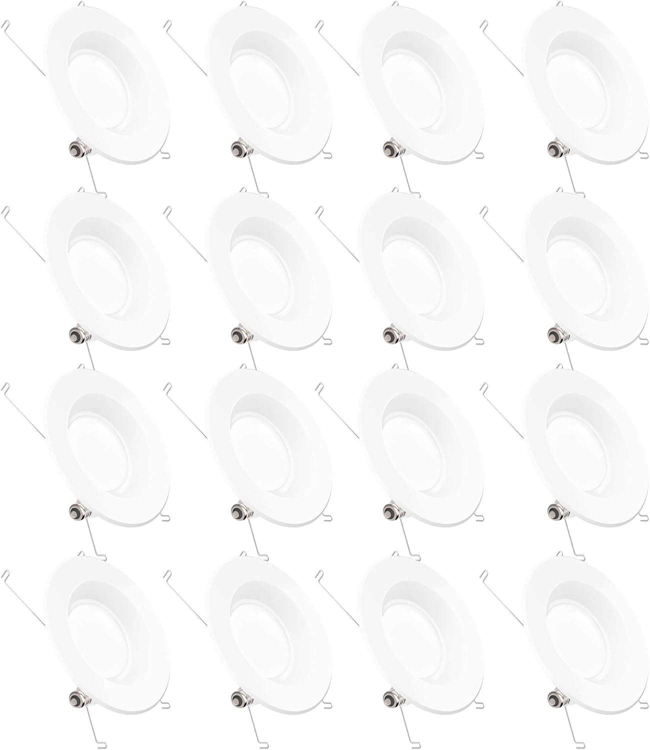 Sunco Lighting 16 Pack 5/6 Inch LED Recessed Downlight, Smooth Trim, Dimmable, 13W=75W, 965 LM, 6000K Daylight Deluxe, Damp Rated, Simple Retrofit Installation - UL + Energy Star