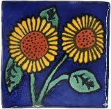 Tumia LAC Gabriella Talavera Tile 5x5cm Handmade Mexican Ceramic Crafts view 1