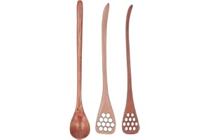 3PCS Wooden Honey Dipper Stick, Multipurpose Long Handle Honey Mixing Stirrer Reusable Honey Spoon for Honey Coffee Tea Milk