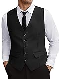 COOFANDY Men's Suit Vest Slim Fit Formal Business