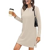 SAMPEEL Dresses for Women 2025 Casual Long Sleeve Cozy Tshirt Dress Fashion Fall Outfits