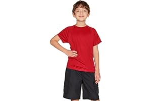 TSLA Youth Kids UPF 50+ Short Sleeve, Aqua Water Swimsuit Top, UV/SPF Surf Swim Shirt