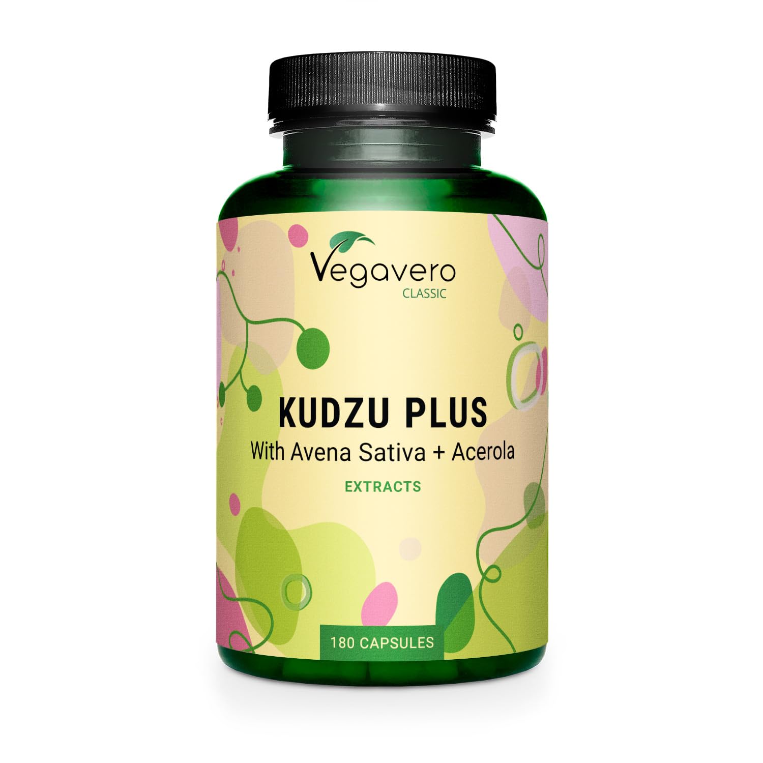 Vegavero Kudzu Root | 6000 mg (10:1) High Strength Extract 8% Isoflavones | NO Additives | 180 Capsules | Plus Avena Sativa & Vitamin C | Alcohol Detox | Midlife Supplement | Vegan