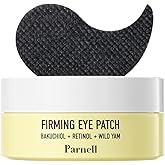 Parnell Bakuchiol Retinol Wild Yam Eye Patch (60ct) | Hydrogel Patches for Wrinkles, Dark Circles & Firming | Cica HA Niacinamide K-Beauty
