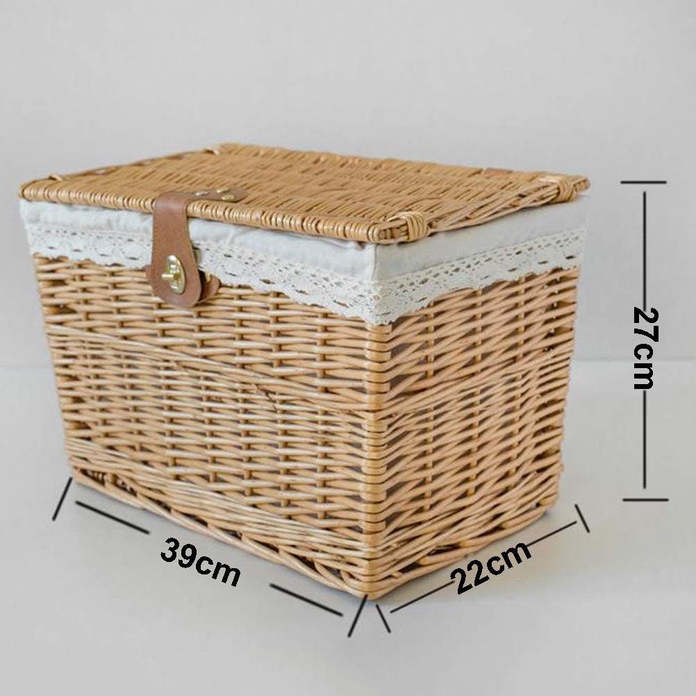 cesto de lavandería Tejido con Tapa Shirley,s Home Cesto de Ropa Grande