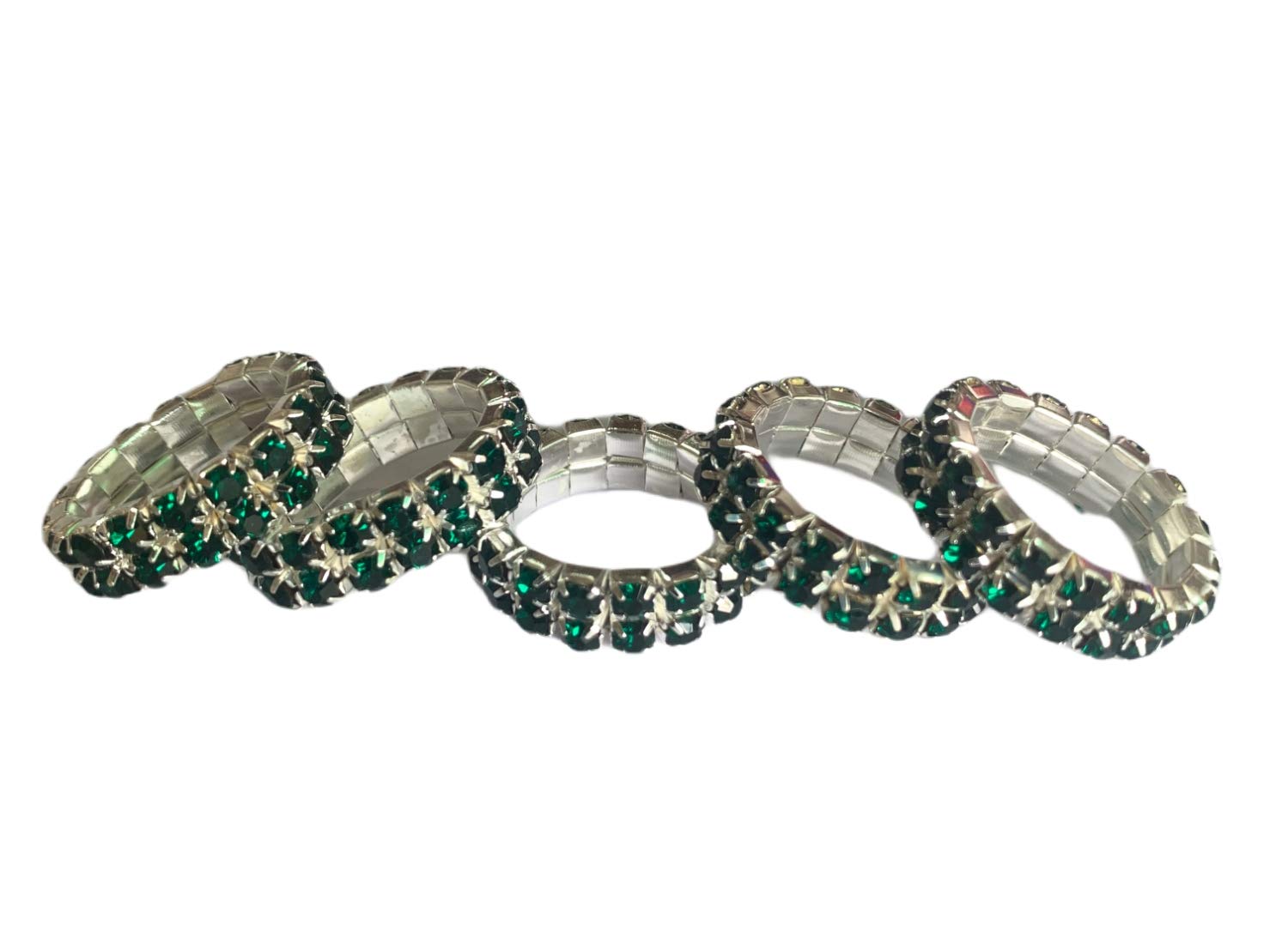 Avon Equine Crystal Horse Mane Bands & Diamante Horse Mane Double Row Plaiting Bands In Various Colors (Emerald, Pack of 12)