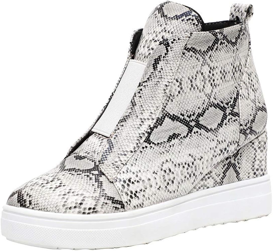 snakeskin platform sneakers