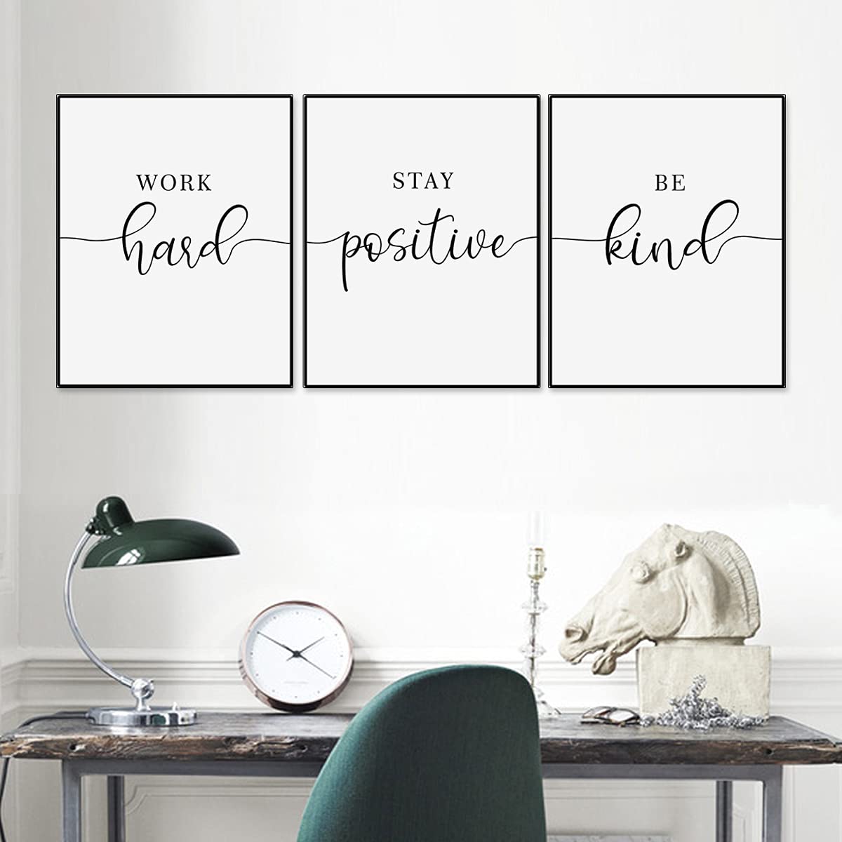 Amazon.com: Work Hard Stay Positive Be Kind Office Wall Decor