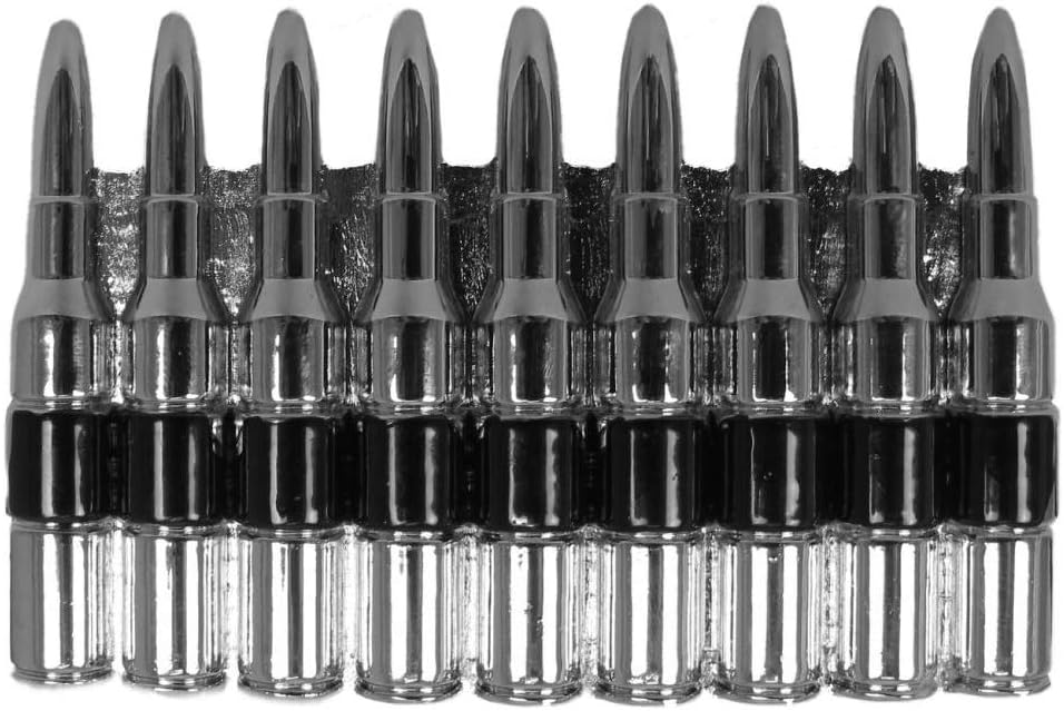 Heavy Metal Rock Silver Chrome Bullet Belt Buckle