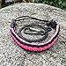 Hydro Flask Handle - Paracord Survival Strap with Security Ring for Wide Mouth Water Bottles Carrier (Pink/Black)