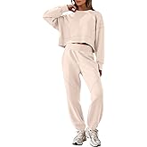 ANRABESS Womens 2 Piece Outfits Lounge Sets Cropped Sweatshirt Joggers Fashion Sweatsuit Sweat Set 2025 Winter Travel Outfits