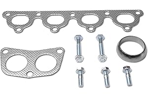 DNA Motoring GKTSET-HC88 Aluminum Exhaust Manifold Header Gasket Set Replacement,Metallic