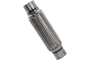 RP Remarkable Power, RK7553 Exhaust Flex Pipe 3" x 12" Heavy Duty Stainless Steel 16" OL