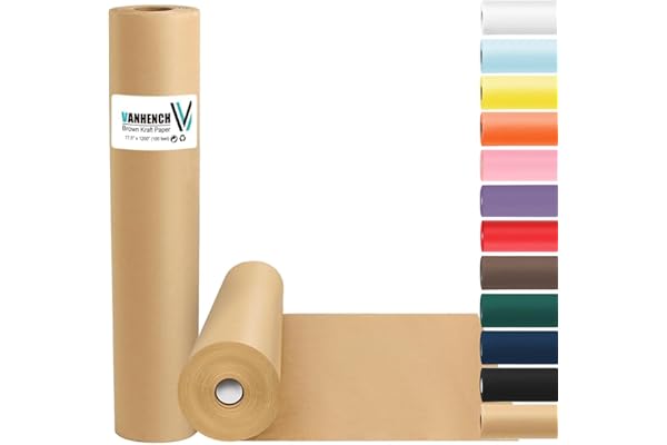 Vanhench Brown Wrapping Paper, Craft Paper, Kraft Paper 17.5
