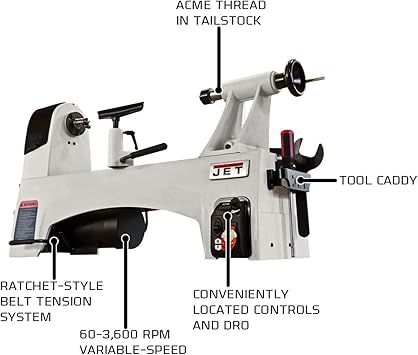 WMH Tool Group JWL-1221VS Wood Lathes product image 2