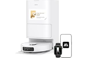 Mova E40 Ultra Robot Vacuum and Mop, 19,000Pa Suction, Extenable & Liftable Mop, All-in-One Station, Auto-Empty, Auto Washing & Hot Air Drying, 360°Obstacle Avoidance, App & Voice Control