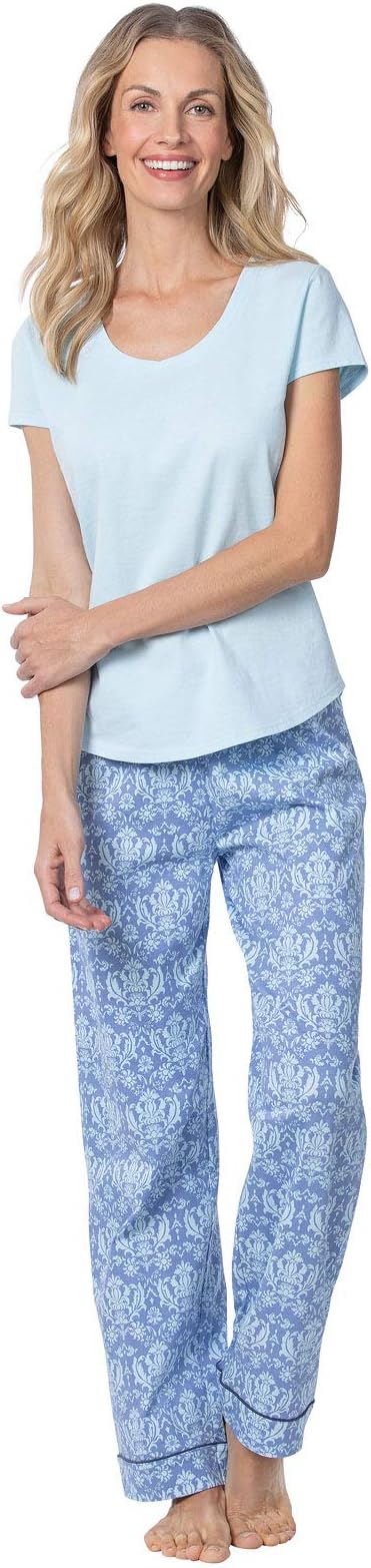 PJs For Women Set - Women Pajamas, Short Sleeve, 100% Cotton