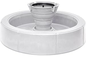 BERNINI FOUNTAINS Bernini Lago Pond Fountain - Cordless Garden Fountain for Zen Sound, Beautiful Garden Water Features Decor Piece for Yard, Deck or Patio (White Stone)