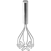 HIC Kitchen 2-in-1 Mix N’Masher Potato Masher, 18/8 Stainless Steel